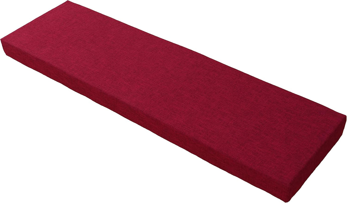 Indoor/Outdoor Patio Bench Cushion, Soft Thicken Seat Pads Cushion Custom Size, Pillow Outdoor Cushions Storage Bench