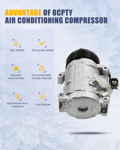OCPTY AC Compressor for 2007-2012 for Buick Enclave for Chevy Traverse for GMC Acadia for Saturn Outlook 2021784AM 2021784R 1421625 1421625NC C1789 C1789R 6512525 7512525 255659