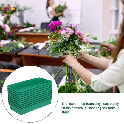 BESPORTBLE Floral Foam Trays for Arrangements 10 Pack Flower Mud Fixing Trays Wedding Party Landscape Decorations