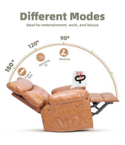 Oversized 360° Swivel Rocking Recliner Chair with Massage & Heat, Remote Control Lazy Chair for Adults with Comfort Arms and Back for Adults, Ergonomic Recliner for Living Room, Bedroom, Nursery