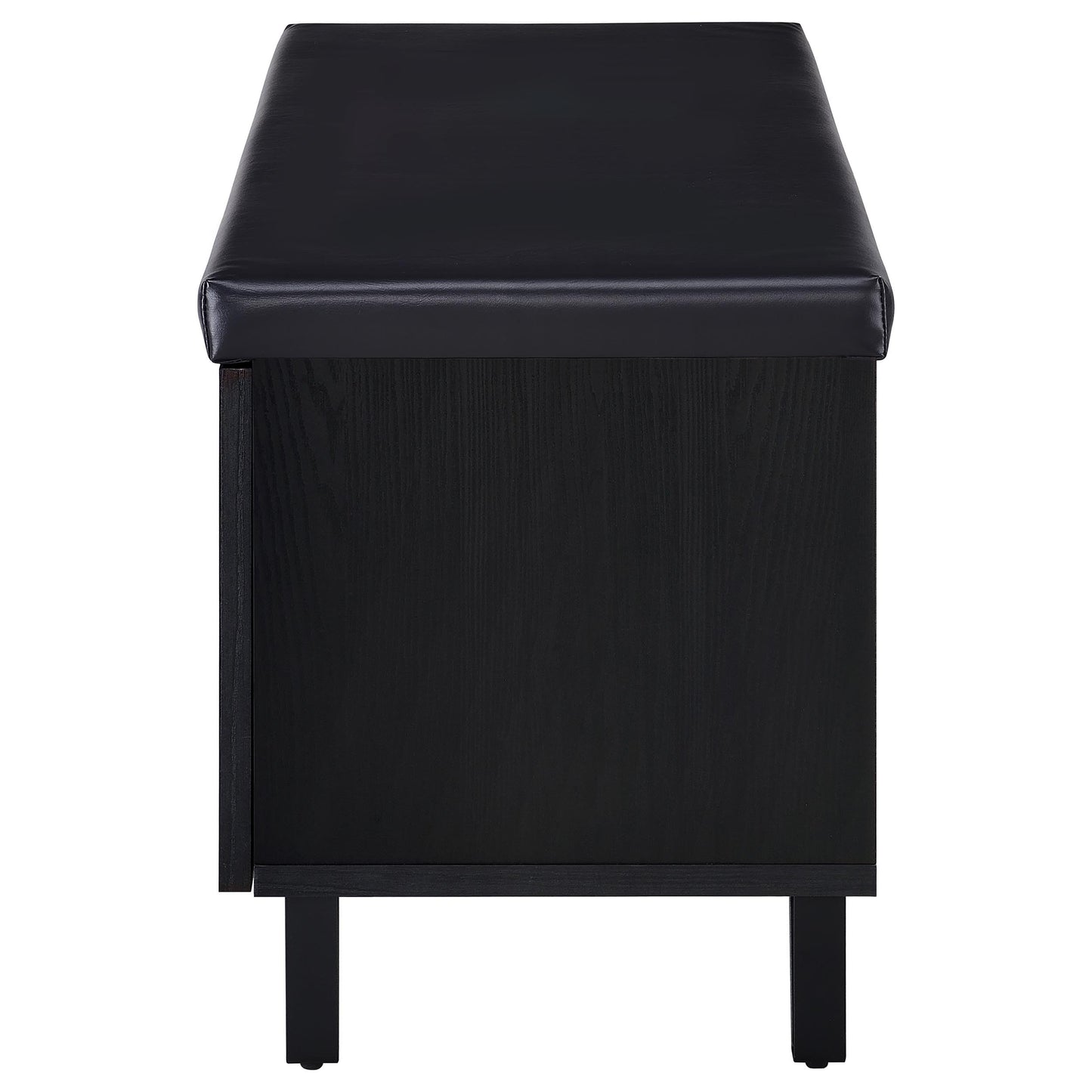 Coaster Home Furnishings Brixton 2-Door Padded Entryway Shoe Storage Bench Black