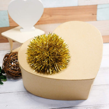CT CRAFT LLC 4" Length, 6 Count Self-Adhesive Tinsel Bows Gift Wrap Accessory - Gold