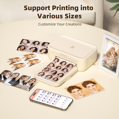 HPRT CP4100 Photo Printer - Portable 4x6 Bluetooth Instant Picture Printer + 108 Sheets & 2 Ribbon, Mobile, Premium Dye Sublimation - 300 DPI Display Resolution - Editing App for Fun, Creative Photos