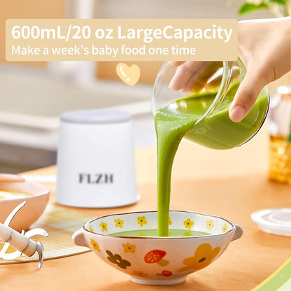 Baby Food Processor and Meat Grinder Electric, Portable Cordless Mini Food Chopper with Glass Blender for Meat,