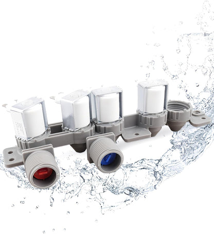 Washer Inlet Valve Assembly for LG Models WT7100CW WT7300CV WT7300CW WT7800CV WT7305CV (Replaces AJU75152602)
