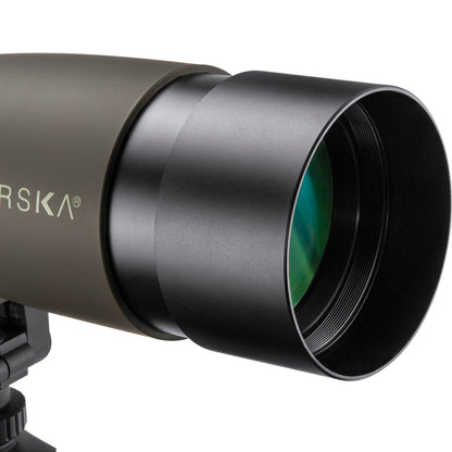 Barska Blackhawk 25-75x100 Angled Spotting Scope – Waterproof, Fogproof, Green Lens, Tripod Included – for Bird Watching, Hunting, Target Shooting, Travel & Outdoor Sports