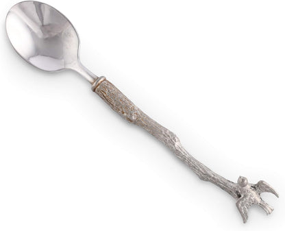 Vagabond House Pewter Spoon, Song Bird, 6 Inch for Jam/Jelly/Fruit/Dip