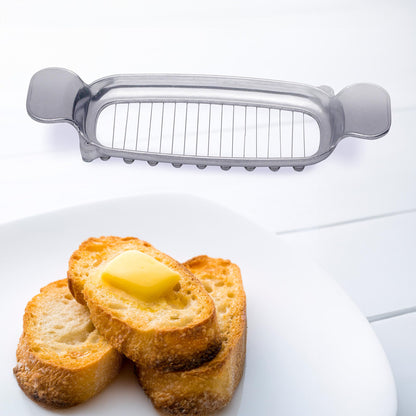 HIC Kitchen Butter Cutter, 18/8 Stainless Steel Wires, For East-Coast Quarter-Pound Sticks, Makes 18 Pats of Butter
