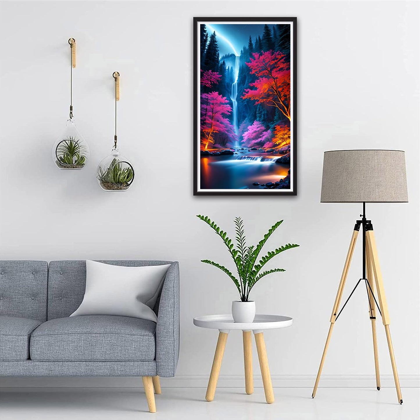 ZHUMUTO Large 5D Diamond Art Painting Kits for Adults,15.7x27.5inch Landscape Waterfall E DIY Full Round Drill Diamond Dots Large Size,Big Gem Art and Crafts for Home Wall Decor Gifts