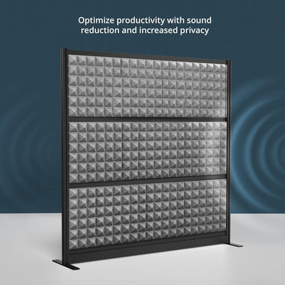 Stand Up Desk Store Studio Modular Wall and Sound Absorbing Room Divider | Sound Dampening Acoustic Panels for Office Cubicle | Noise Reduction and Noise Canceling Office Partition (70'' x 70'')