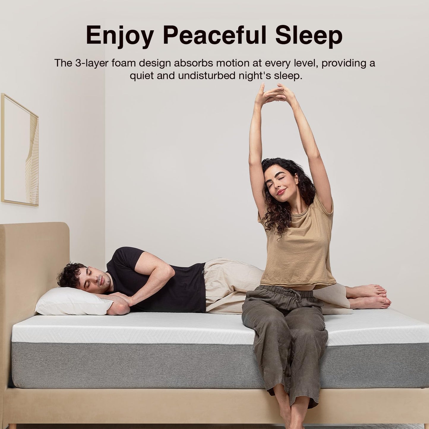 Novilla Bliss Queen Size Mattress, 12 Inch Gel Memory Foam Mattress Queen in a Box for Cool Night Sleep & Pressure Relief, Support Foam for Spine Alignment & Motion Isolation, Medium Plush Feel