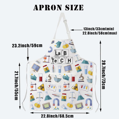 BDPWSS Lab Technician Gifts Science Aprons with Pocket, Lab Assistant Graduation Gift, Periodic Table