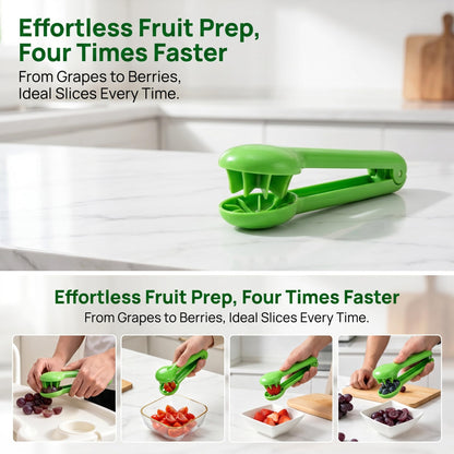 Grape Cutter Tool, Grape Tomato Cherry Strawberry Slicer, Quick & Easy Fruit Slicer Kitchen Gadget (1)