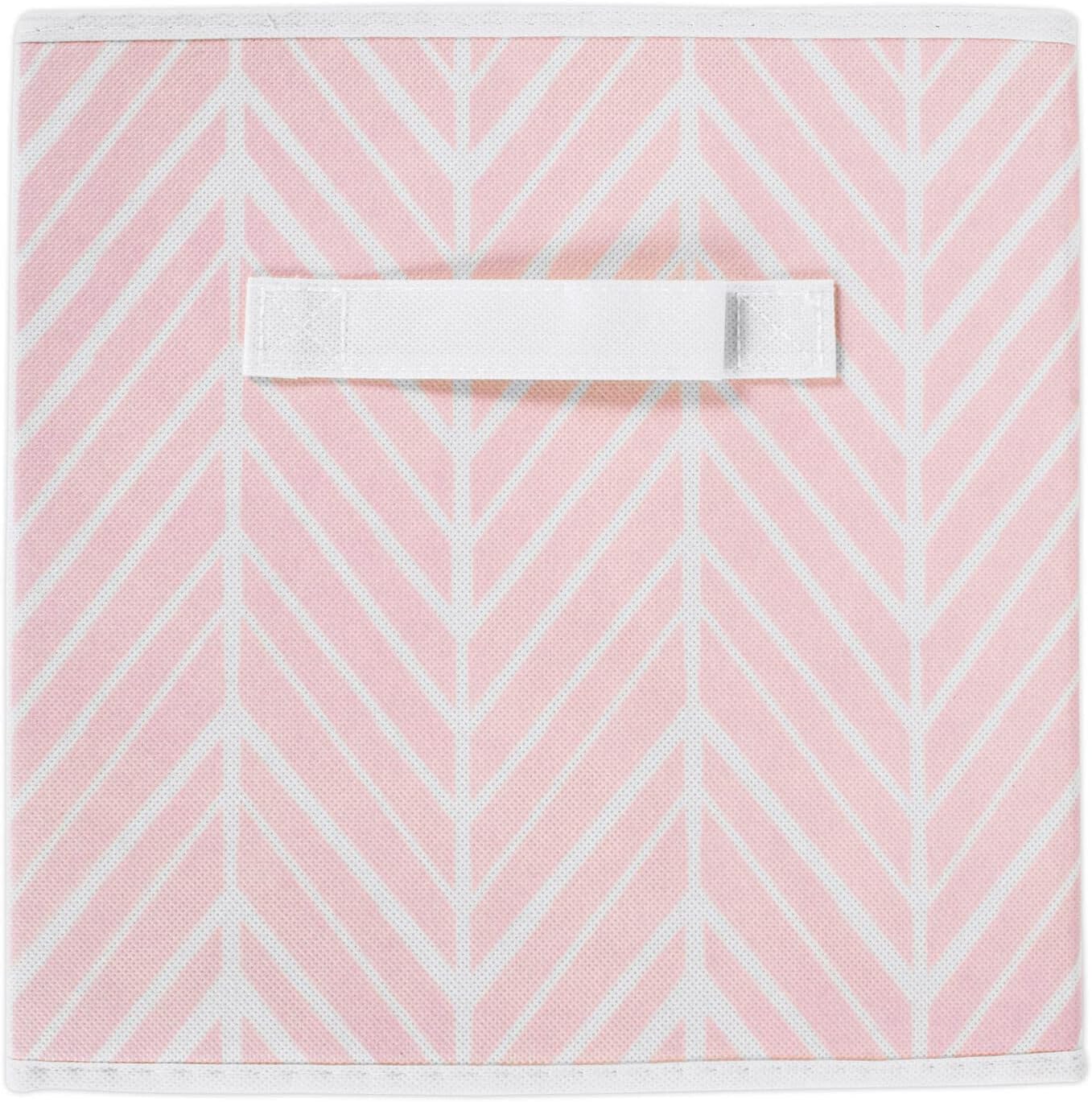 DII Small Herringbone Storage Bin Set of 2, Mauve, Non Woven Polyester