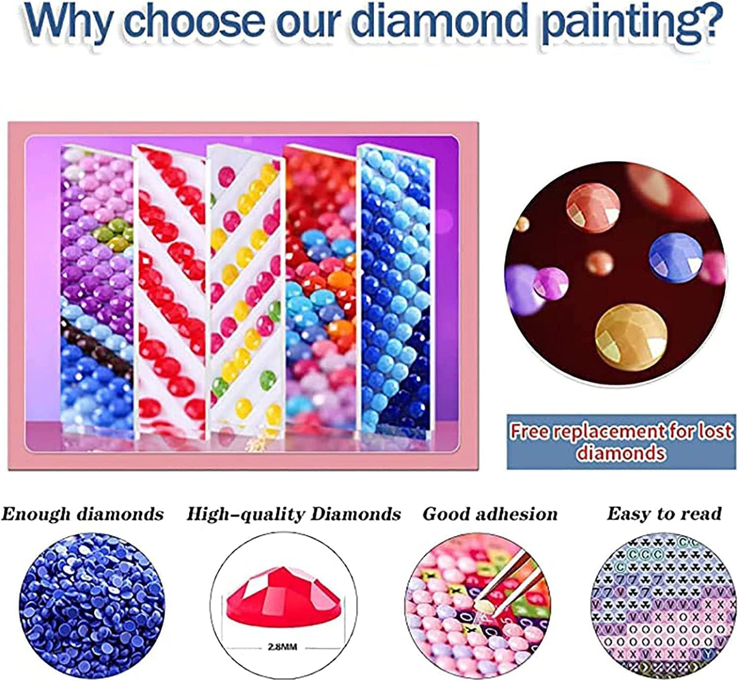 EIBEILI 4 Pack Book Flower Diamond Art Kits for Adults, Book 5D Diamond Painting Kits for Beginner DIY Gem Art Full Drill Diamond Dots Crystal Craft Kits for Home Wall Decor Gifts 12x12inch