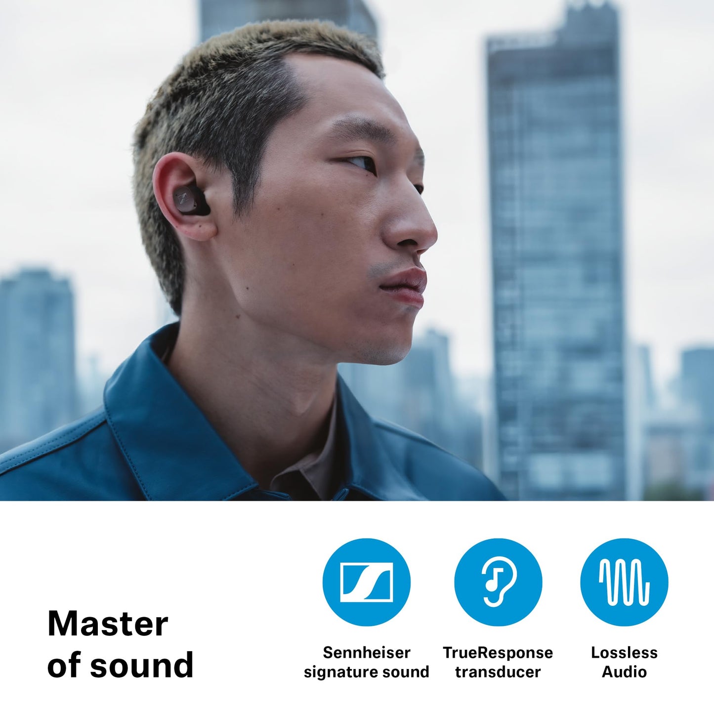 Sennheiser Momentum True Wireless 4 Smart Earbuds with Bluetooth 5.4, Crystal-Clear Sound, Comfortable Design, 30-Hour Battery Life, Adaptive ANC, LE Audio and Auracast - Black Copper