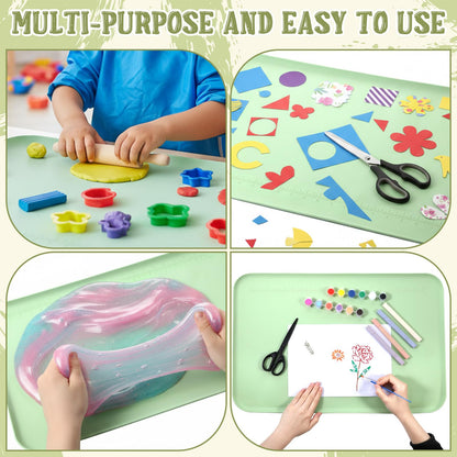 COMNICO Silicone Painting Mat, 24" x 16" Art Mat Protects Surfaces Perfectly Silicone Placemat Nonslip Resin Jewelry Casting Molds Mats for Clay Paint Jewelry-Making Crafts Creation
