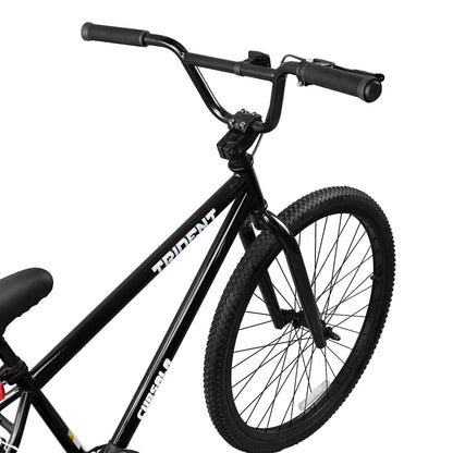 cubsala 24 Inch BMX Race Bike Bicycles Beginner-Level to Advanced Riders with 2 Pegs Trick Cycling and Professional Riding, Black