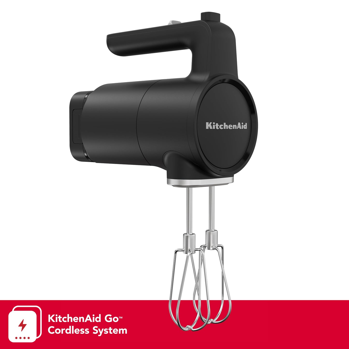 KitchenAid Go Cordless Hand Mixer, Metal - KHMR762, Black Matte