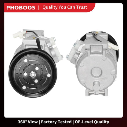 PHOBOOS A/C Compressor with Clutch Compatible with Scion tC 2007-2010 L4 2.4L Coupe, Fast Cooling, Low Noise, Easy Installation, Ref. 98393