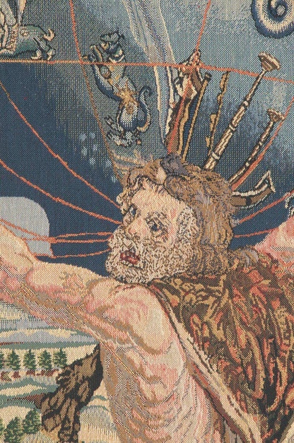 C Charlotte Home Furnishings Inc Hercules Belgian Tapestry Wall Hanging | Viscose Cotton and Polyester Blend Wall Art | 69 in. x 55 in | Home Decor Accents