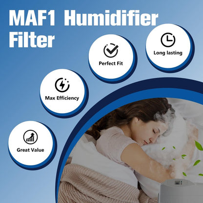 MAF1 Super Humidifier Wick Filter (2 Pack) Replacement for Air-care MA1200, MA1201, MA0950 and Kenmore 14906, 14410, 14411, 15412, 29979, 29980, 29981, 29982 Humidifiers by Funmit