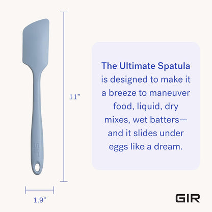GIR: Get It Right Silicone Spatula for Cooking - 11-Inch Slate, Heat-Resistant Nonstick Kitchen Tool