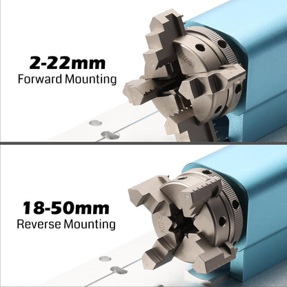 Genmitsu 3030-PROVer Ultra CNC Router Machine for Metal + 4th Axis Rotary Module Kit, 4 Jaw Chuck, 10:1 Speed Reducer, Clamped Range: Length 10-200mm