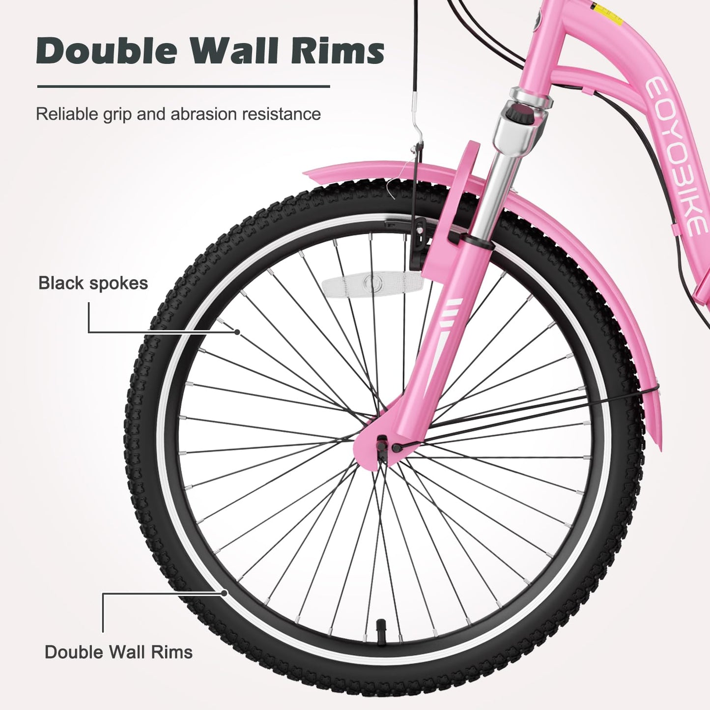 ABORON Adults Tricycle, 3 Wheels Bike for Adult, Tricycle for Adults, Double-Wall Wheel Rims, for Women Men Exercise Outdoor Sports