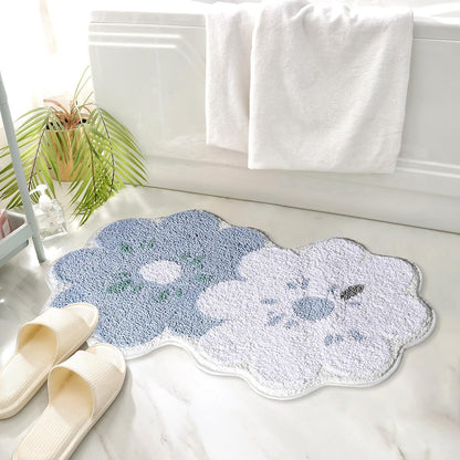 Bathroom Carpet Ultra Absorbent Bath Mat: Thick Microfiber Non-Slip Rug, Machine Washable for Bathroom and Bedroom