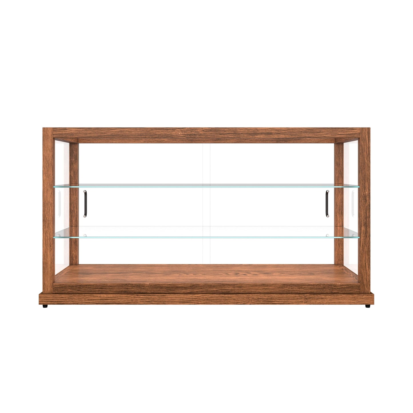 KoolMore 44 in. Horizontal Dark Wood Countertop Dry Bakery Display Case, Large Bread, Pastry and Dessert Display with Tempered Glass
