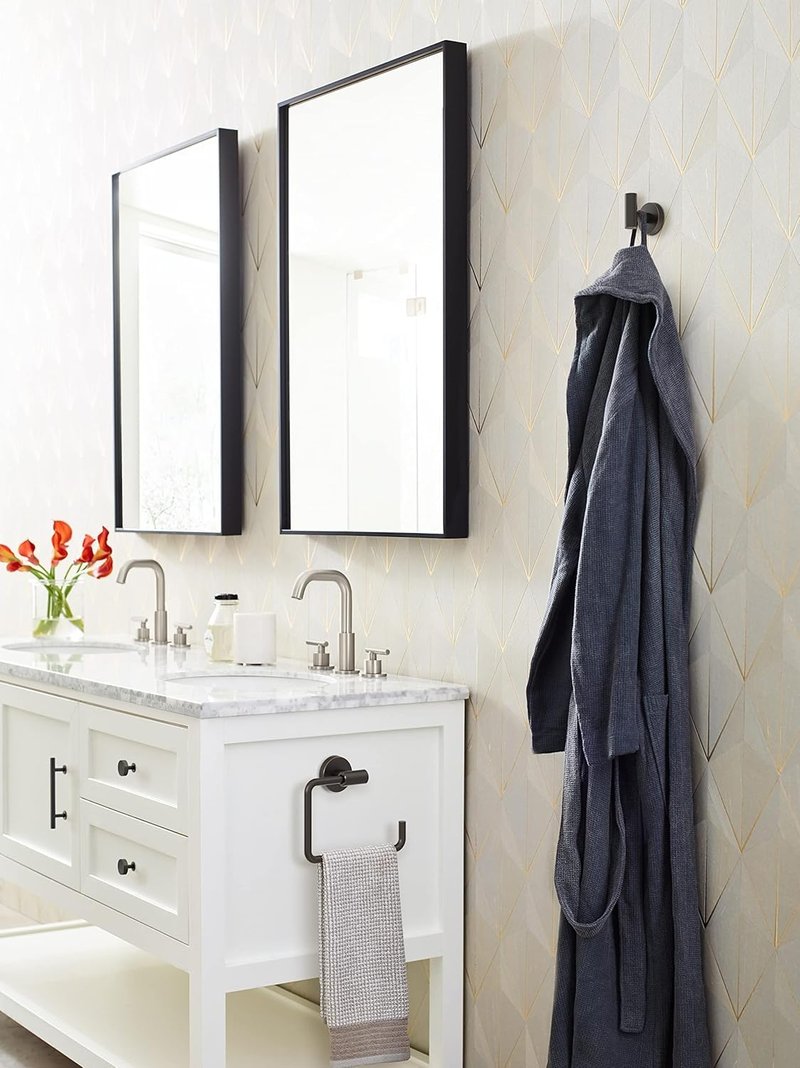 Amerock BH26541ORB | Oil Rubbed Bronze Towel Ring | 6-7/16 in (164 mm) Length Towel Holder | Arrondi | Hand Towel Holder for Bathroom Wall | Small Kitchen | Bath Accessories