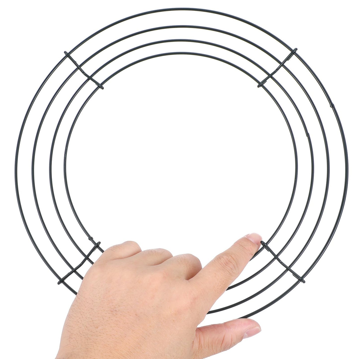 12PCS 10 Inch Metal Wire Wreath Frame, Round Steel Form for Christmas Crafts Floral Decorations Home Garden Wedding Party