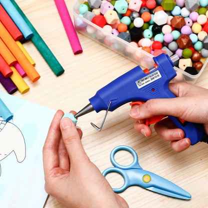 Zhengmy 12 Pieces Mini Hot Glue Gun Crafts Hot Melt Guns Fast Preheating and Easy Squeeze Trigger for School DIY Arts Class Projects Office Home Quick Repairs (Blue)
