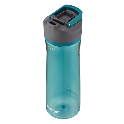 Contigo AUTOSEAL Cortland 24oz Water Bottle BPA-Free Plastic Spill Leak-Proof Lid and Carry Handle Dishwasher Safe Spirulina