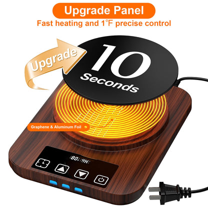 Electric Sourdough Starter Warmer, Upgrade Warming Heating Pad Mat for Sour Dough Starter, Sourdough Heater Proofing Tool for Home Baking with Thermostat Control, Timing, Memory Function (Wood Grain)