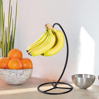 EGMEHOAD Banana Holder Stand, Banana Hanger Stand Black, Metal Bananas Tree Hanger to Keep Bananas Fresh for 15LB
