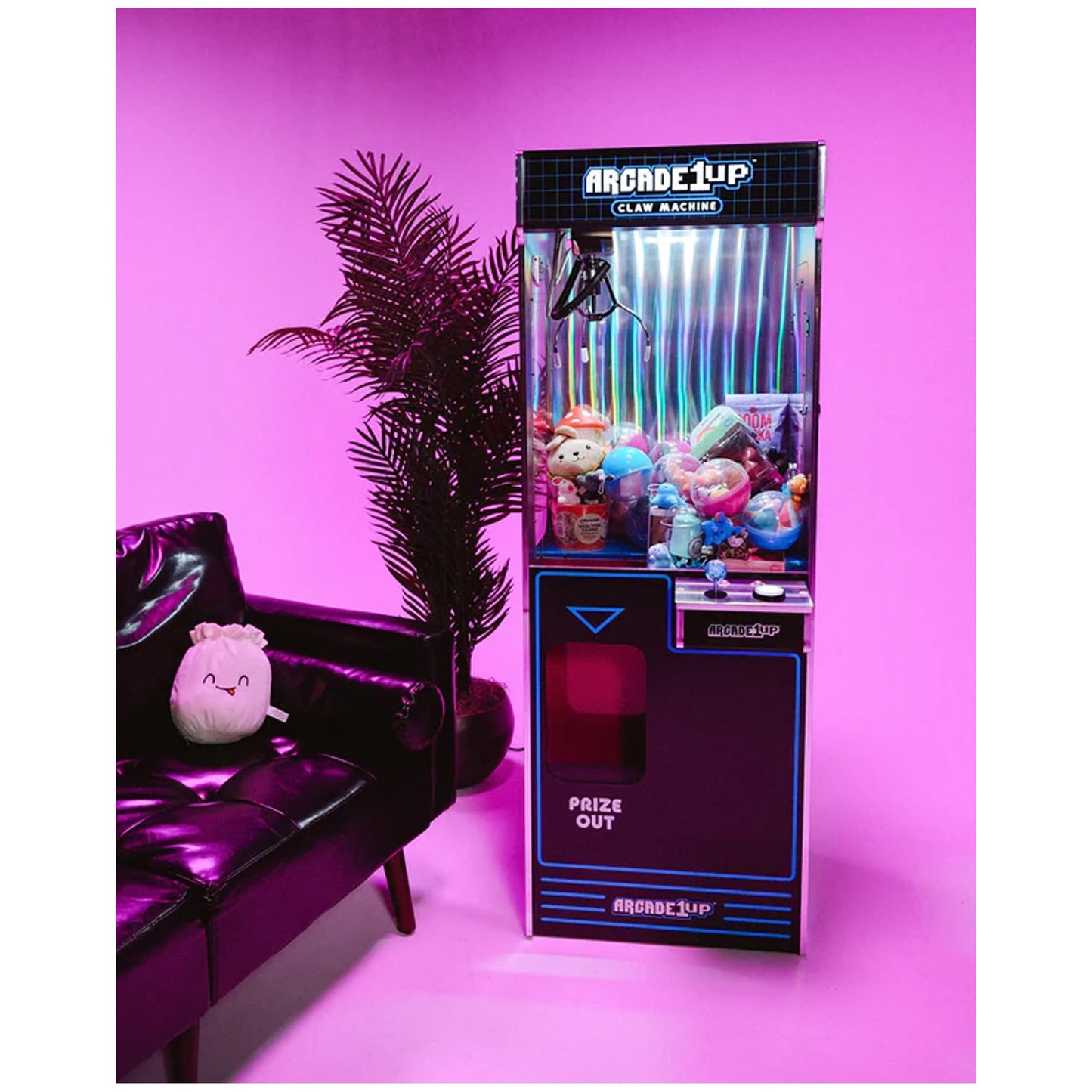 Arcade1Up Full-Size Claw Machine - Light-Up Marquee, Customizable - Perfect for Stuffed Animals, Plushies, Toys - Ultimate Arcade Game Room & Party Entertainment