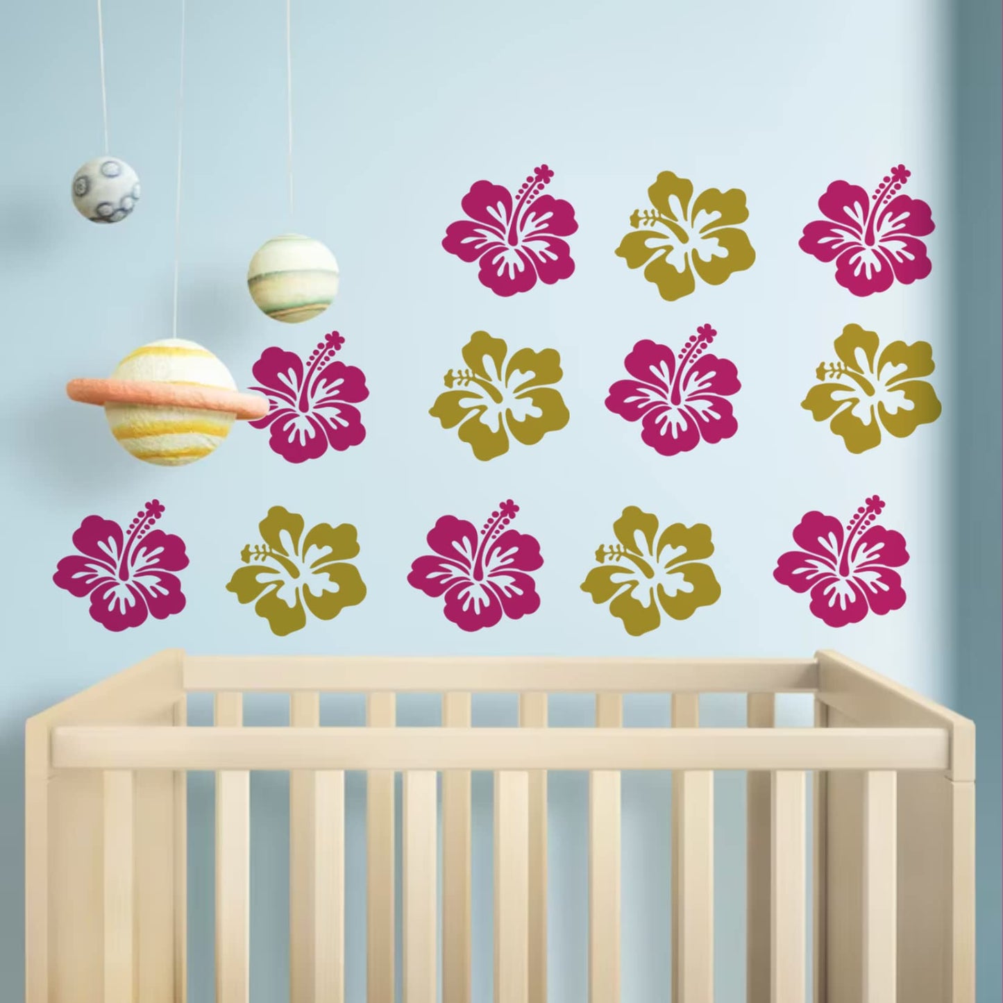 Hibiscus Leaf Stencils Flower Paint Stencil Tropical Leaves Palm Tree Nature Floral Art Craft Drawing Stencil for Painting on Wood Rock Wall Card Making Fabric Canvas Furniture Porch Paper (Hibiscus)