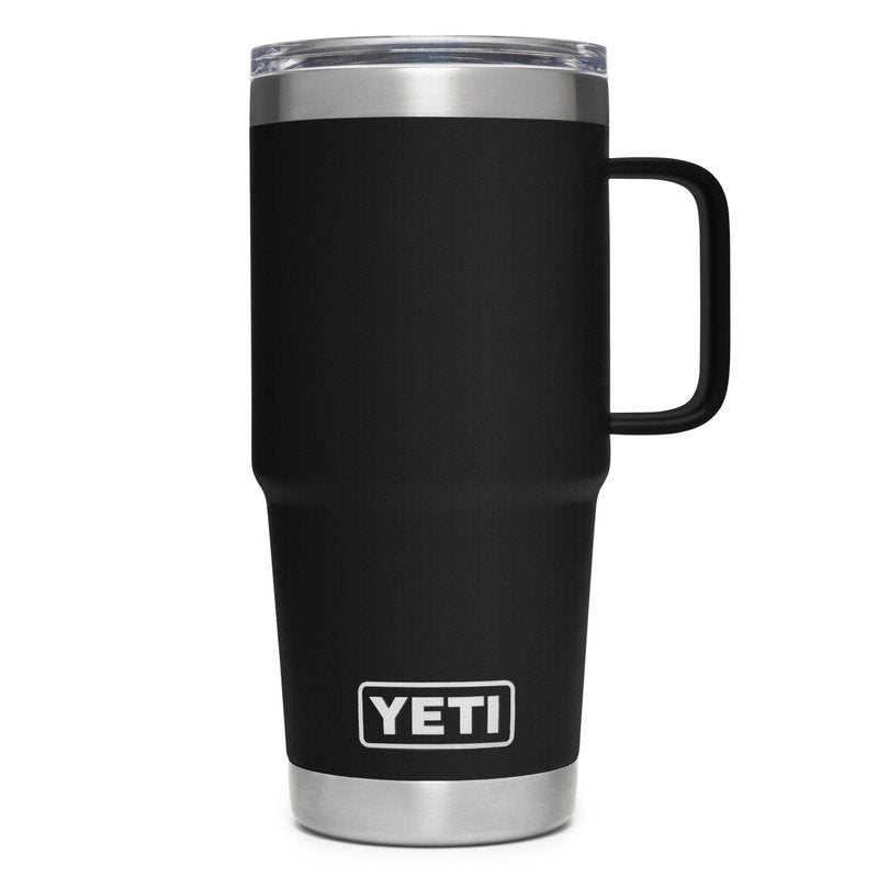 YETI Rambler 20 oz Travel Mug, Stainless Steel, Vacuum Insulated with Stronghold Lid, Black
