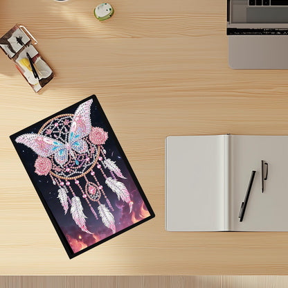 JZHYOAN Butterfly Diamond Painting Notepad, Diamond Art Notebook Kits, 8.26x5.78x0.35 Inch Journals for Writing, Memo Notepads Office, work, Travel, Study