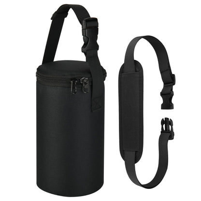 Easecos Food Jar Carrier Bag Insulated Lunch Bag Compatible with Thermos 24 Oz Insulated Jar, Wide Mouth Mason Jars Holder Pouch with Adjustable Shoulder Strap for Office Commute, Picnic, Camping