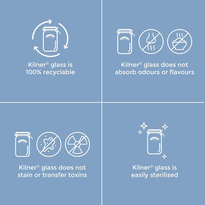Kilner Round Swing Top Glass Jar, 12 oz