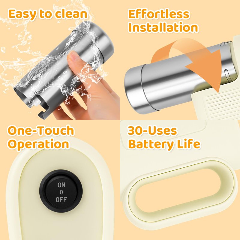 Aroeally 5 In 1 Automatic Electric Pasta Maker - Handheld Pasta Maker Machine for Homemade Pasta, DIY Appam, Idiyappam, Cordless Noodle Maker with Ergonomic Grip for Home, Breakfast Store, Restaurant