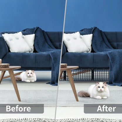 MAINTEEE 16 PCS Under Couch Blockers for Bed Couch Furniture Underneath Stop from Getting Under The Sofa (Black-16pcs)
