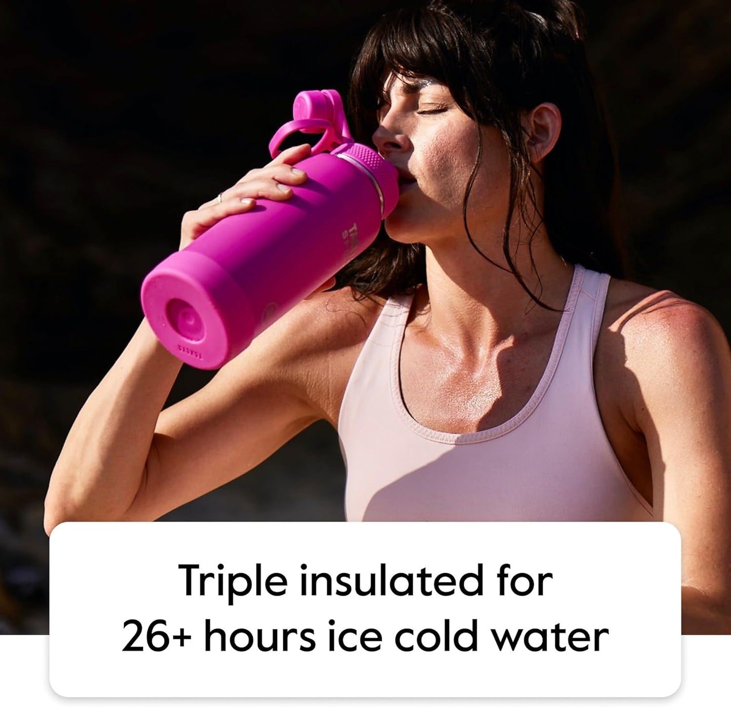 Takeya Sport 32 oz Triple Wall Insulated Stainless Steel Water Bottle - Ice Blocking Spout Lid