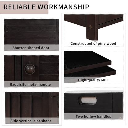 Entryway Bench, Storage Bench with 3 Shutter-Shaped Doors and Flip-Open Storage Box, Shoe Bench with Adjustable Shelves and Removable Seat Cushion, Shoe Rack for Hallway, Living Room, Espresso.