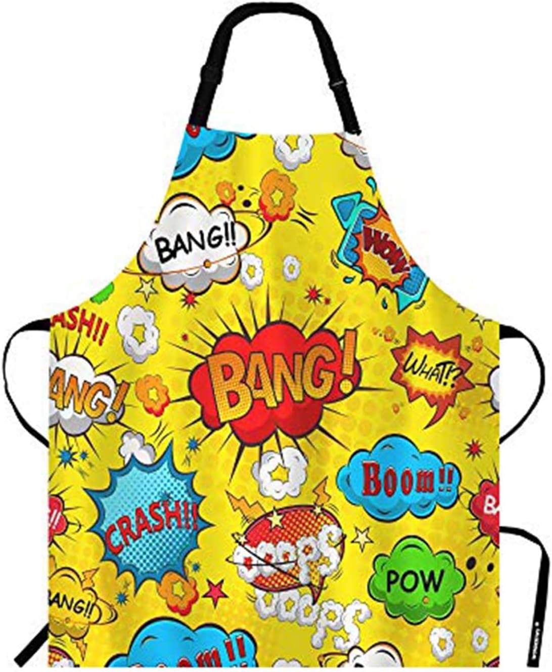 WONDERTIFY Strange Graffiti Apron, Cute Cartoon Bib Apron for Men Women, Adjustable Neck