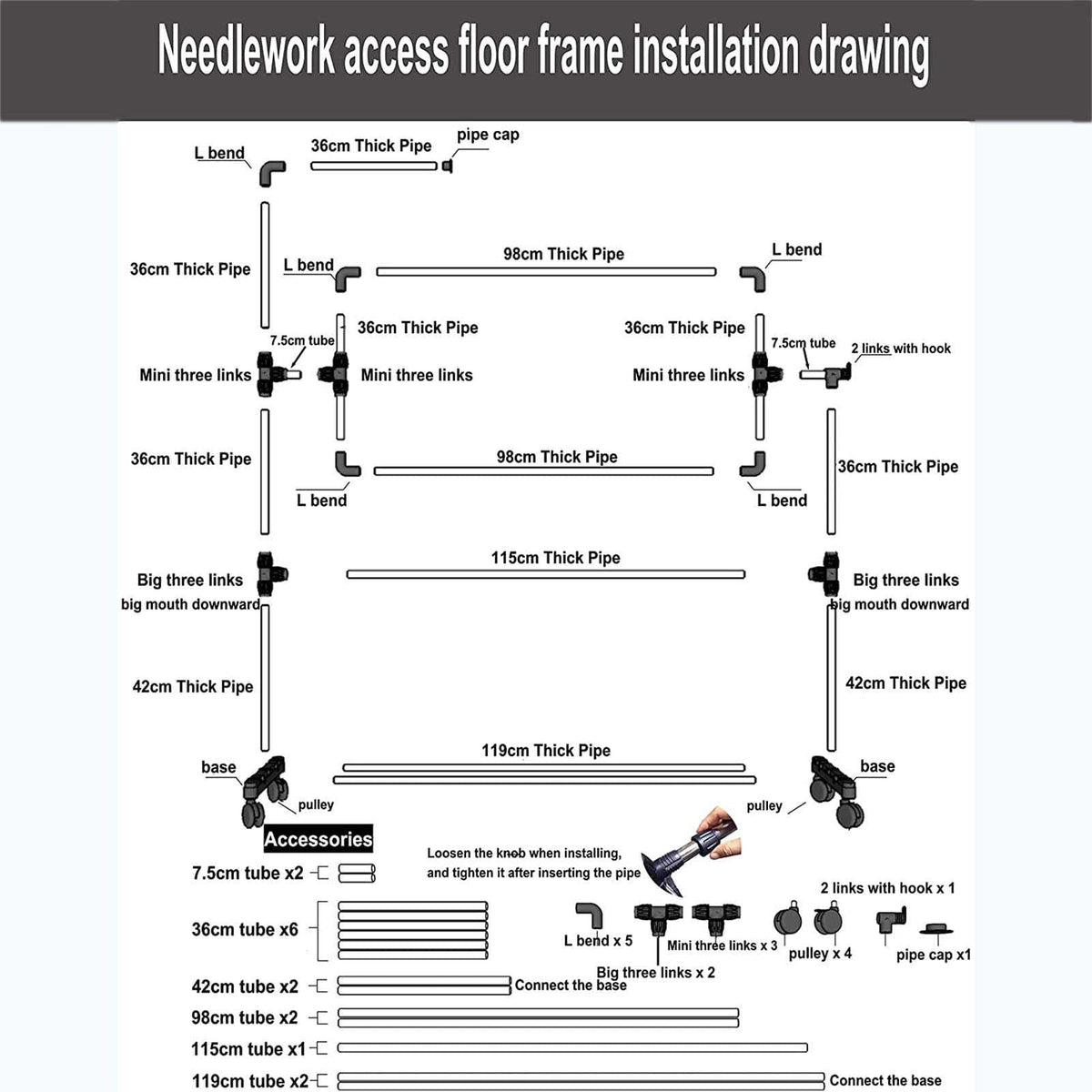 Adjustable Needlework Floor Frame for Art Craft Sewing - Standing Embroidery Lap Table and Cross Stitch Craft Stand, Ideal Holder for Crafting Enthusiasts.