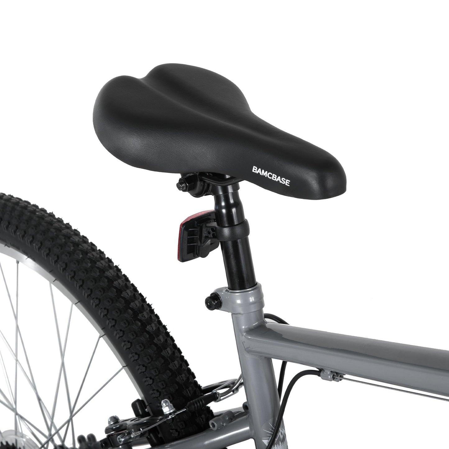 HH HILAND 27 Inch Mountain Bike, Mens Womens MTB with 18 Speeds, High-Tensile Steel Frame, V Brake, Hardtail Bicycle for Adults Gray